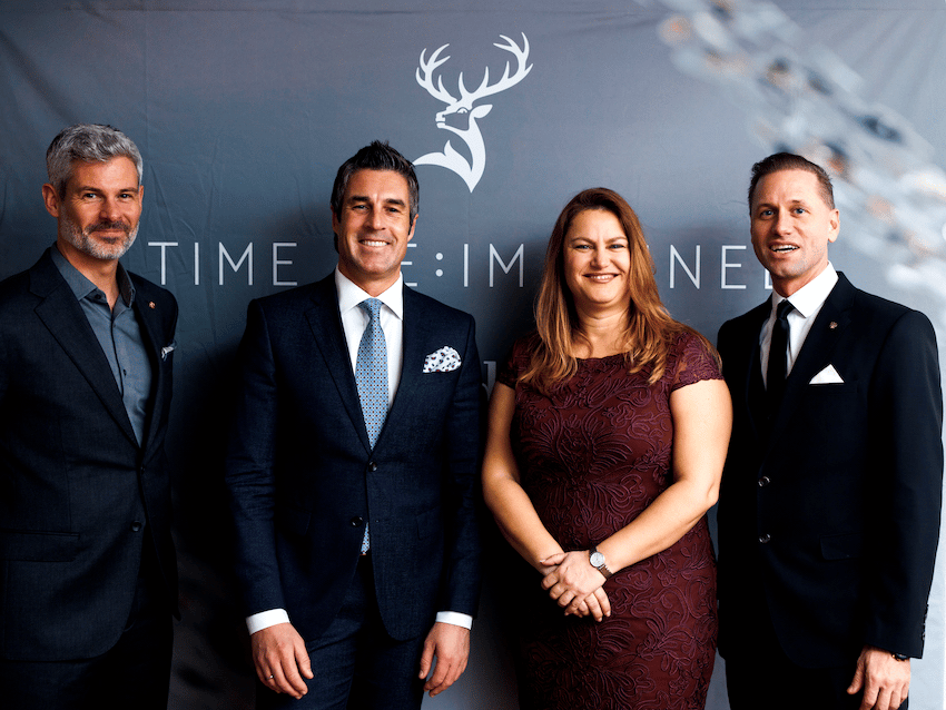 Mark Thomson (Glenfiddich), Eugen Lamprecht (Top Spirit), Evgeniya Tsoneva (William Grant & Sons) und Florian Czink (Top Spirit) © Adrian Almasan